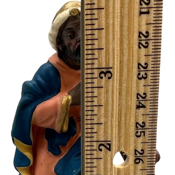 Vtg Fontanini Nativity Figurine Wiseman Black Paper Mache Christmas 7.5” Scale - Picture 7 of 9